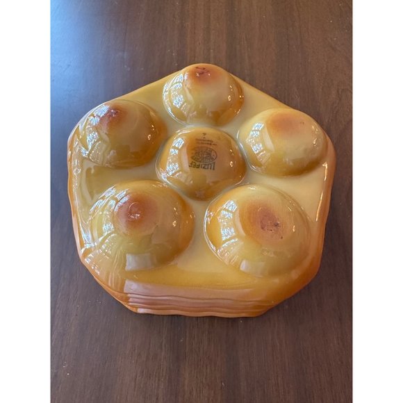 Luzifer Bauscher Weiden Escargot Serving Dish Set of 6 White Porcelain German Vt - Picture 5 of 13